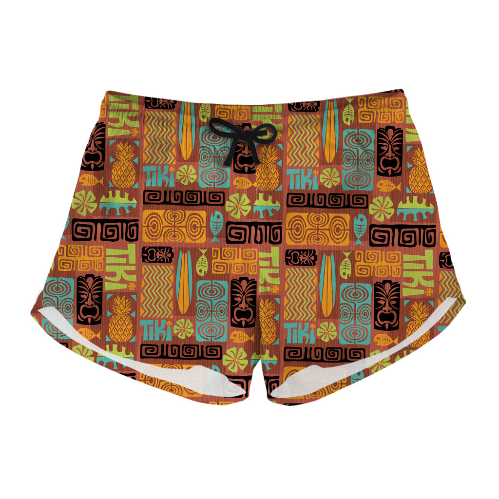 Ethnic Tiki Pattern Print Women's Shorts