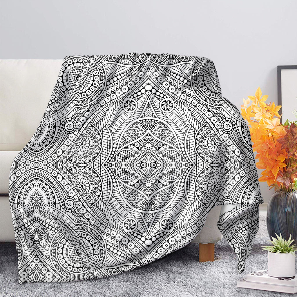 Ethnic Zentangle Pattern Print Blanket