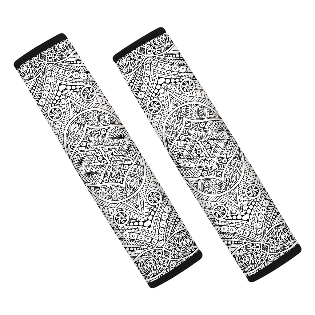 Ethnic Zentangle Pattern Print Car Seat Belt Covers