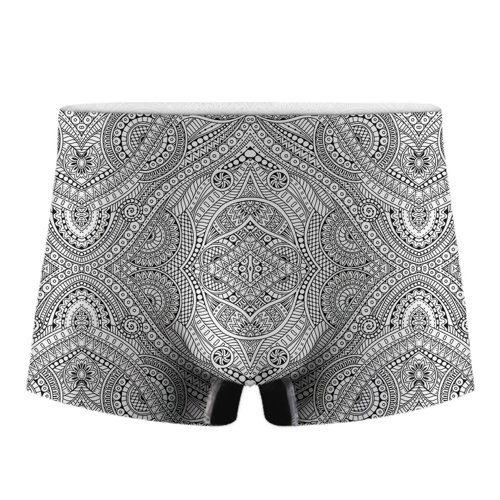 Ethnic Zentangle Pattern Print Men's Boxer Briefs