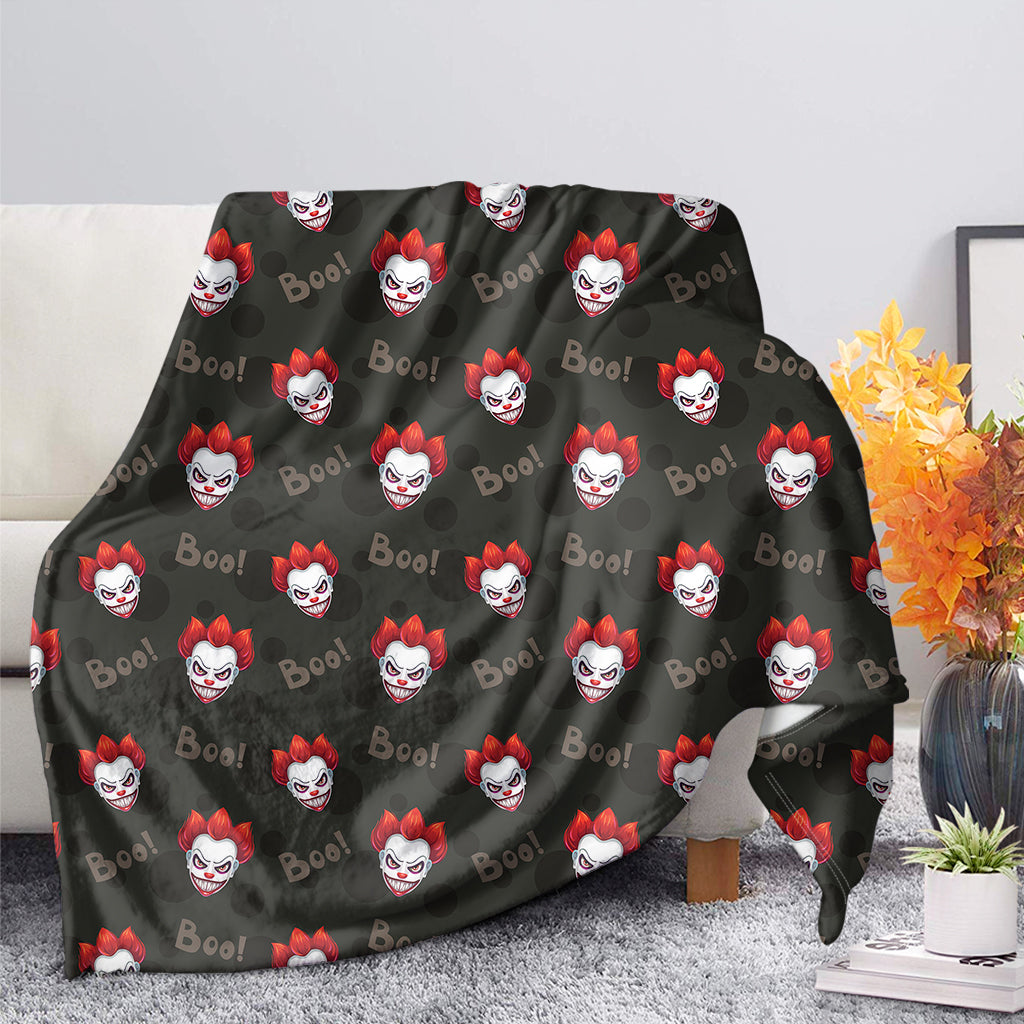 Evil Scary Clown Pattern Print Blanket