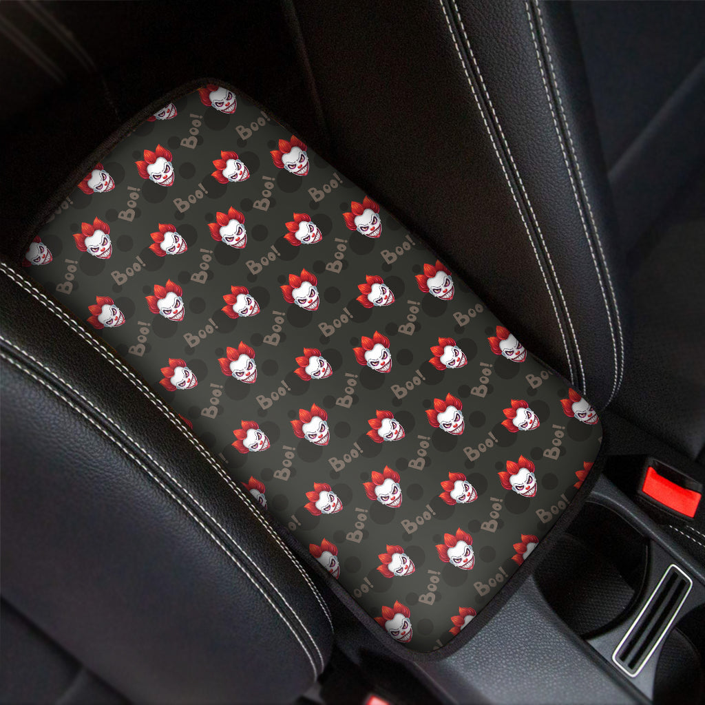 Evil Scary Clown Pattern Print Car Center Console Cover