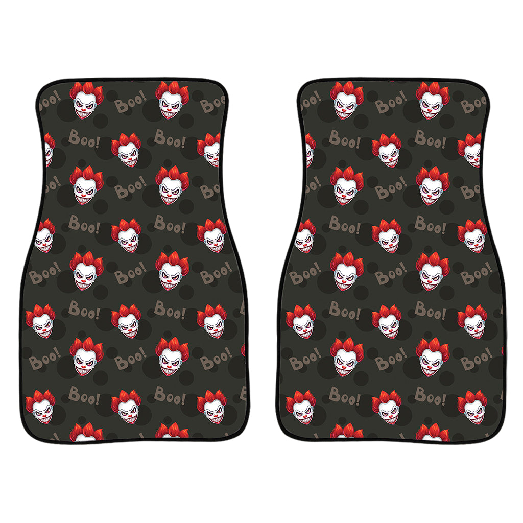 Evil Scary Clown Pattern Print Front Car Floor Mats