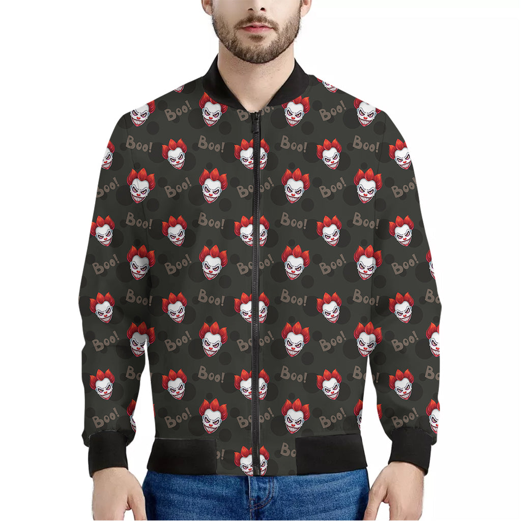 Evil Scary Clown Pattern Print Men's Bomber Jacket