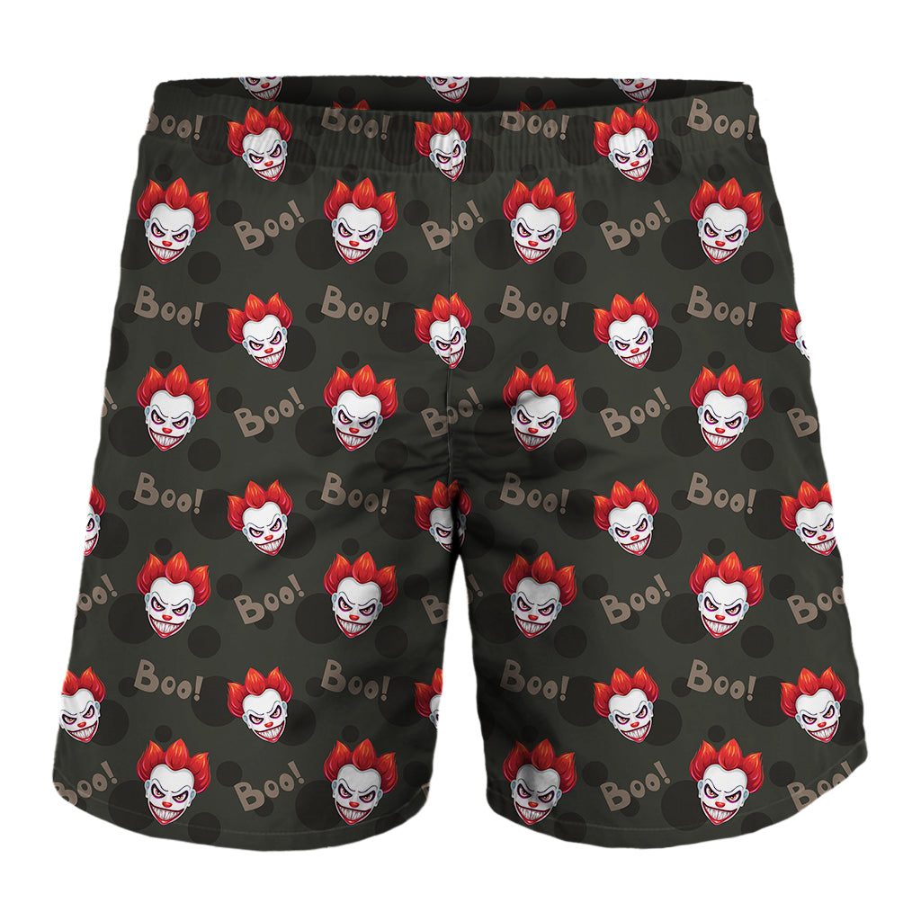 Evil Scary Clown Pattern Print Men's Shorts