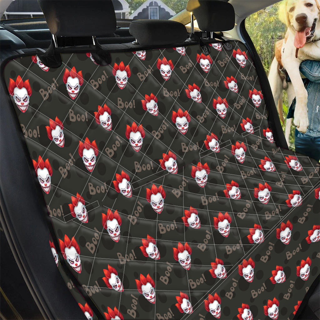 Evil Scary Clown Pattern Print Pet Car Back Seat Cover