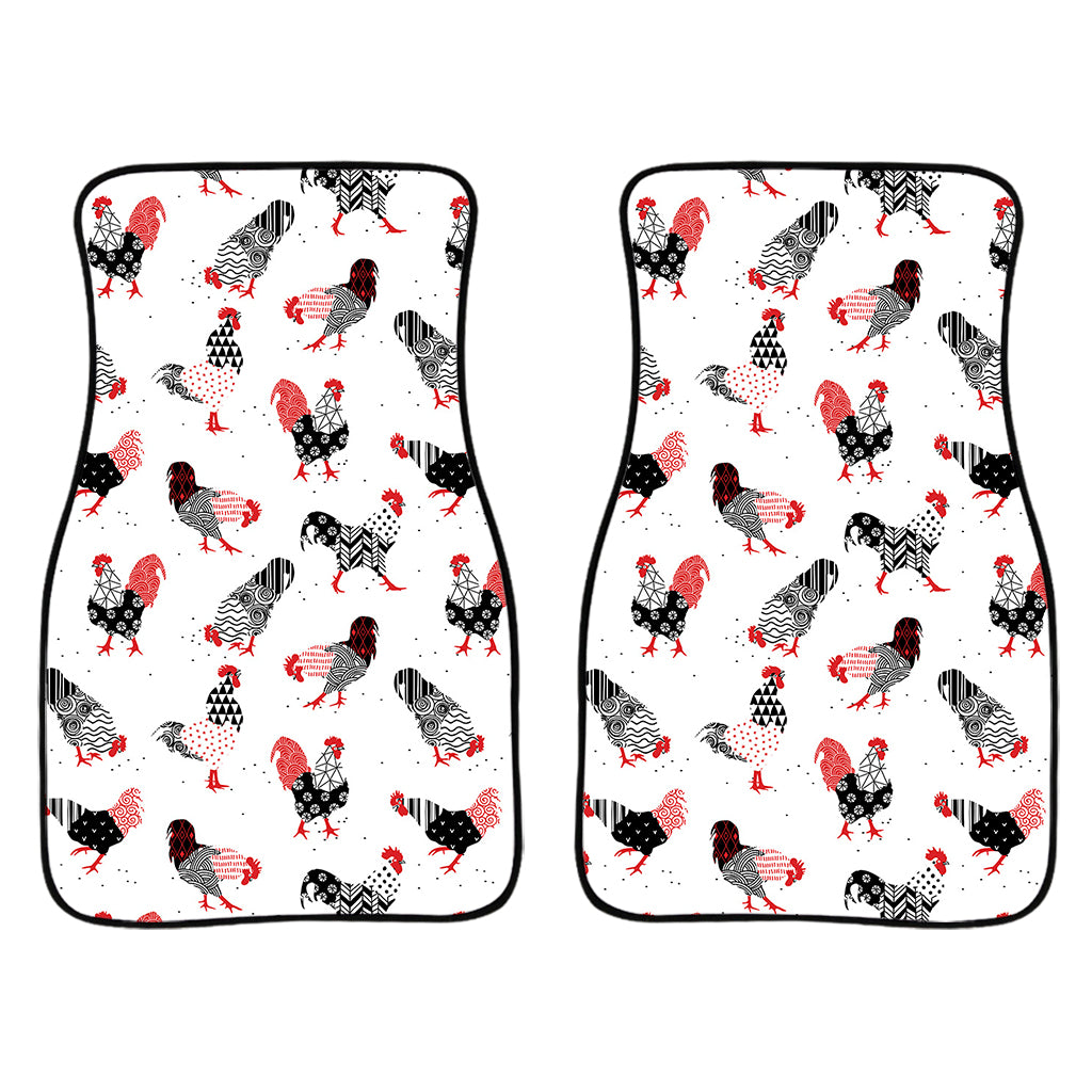 Exotic Chicken Pattern Print Front Car Floor Mats