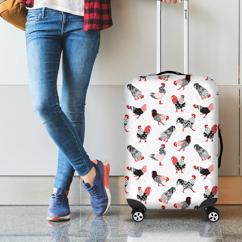 Exotic Chicken Pattern Print Luggage Cover