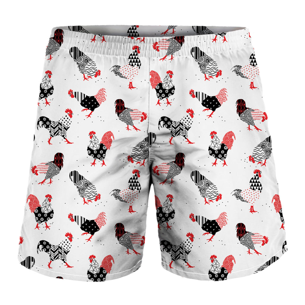 Exotic Chicken Pattern Print Men's Shorts