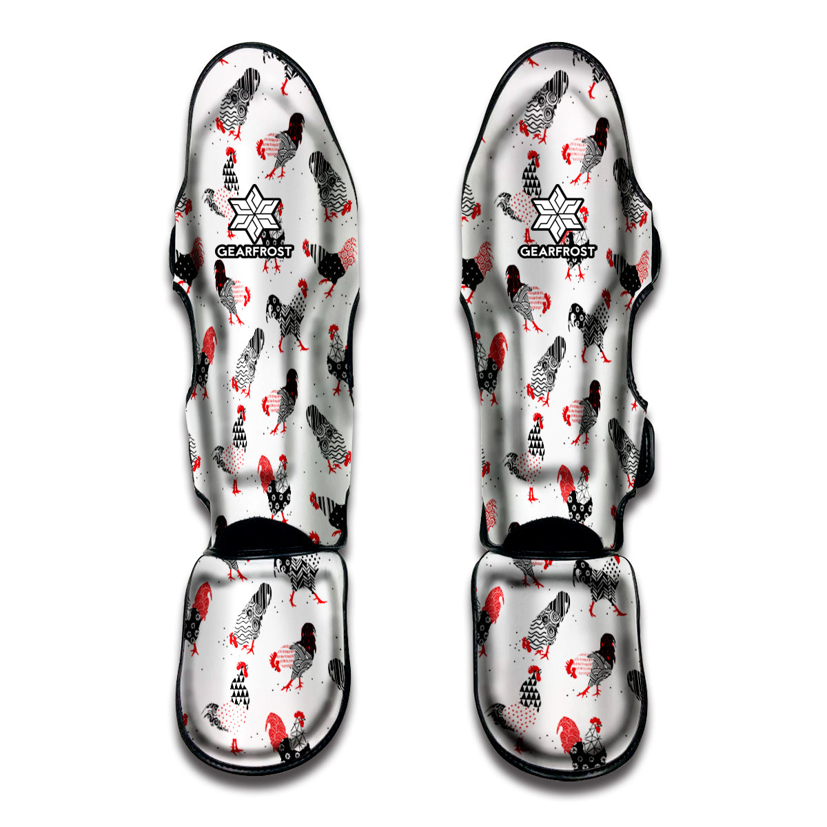 Exotic Chicken Pattern Print Muay Thai Shin Guards