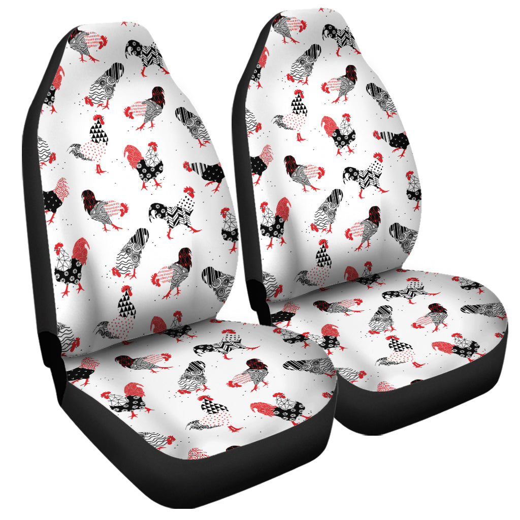 Exotic Chicken Pattern Print Universal Fit Car Seat Covers