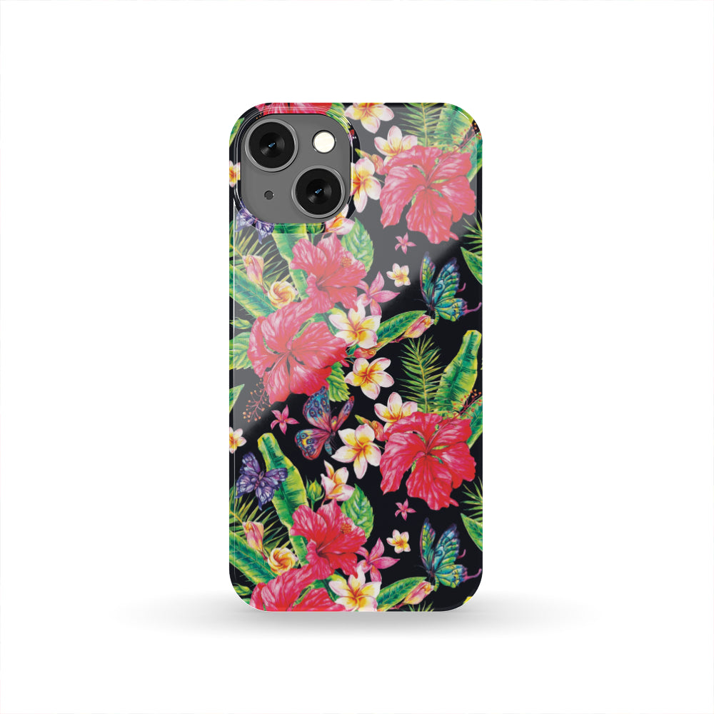 Exotic Hibiscus Flowers Pattern Print Phone Case