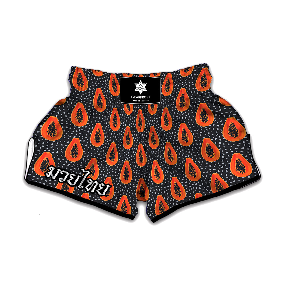 Exotic Papaya Pattern Print Muay Thai Boxing Shorts