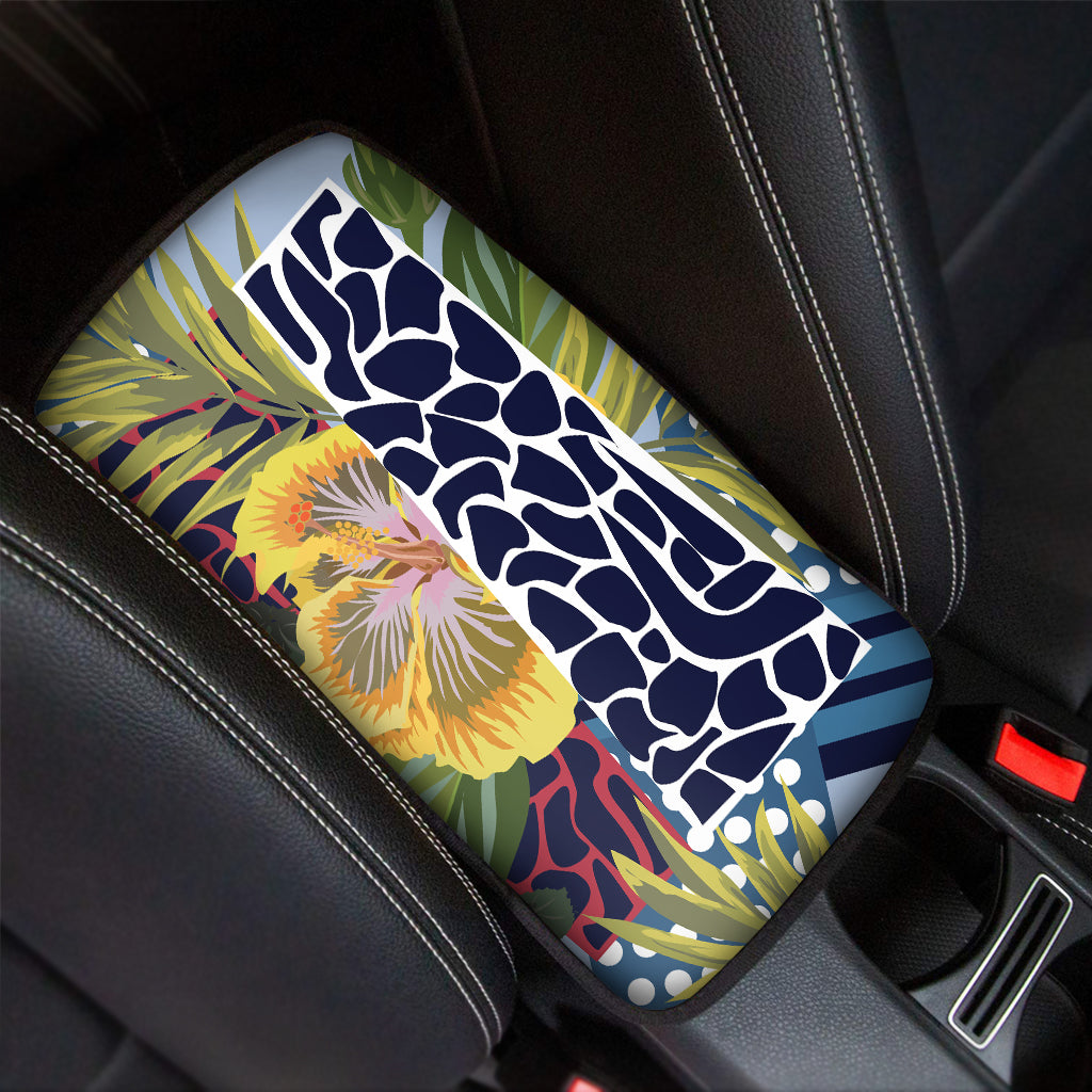 Exotic Patchwork Pattern Print Car Center Console Cover