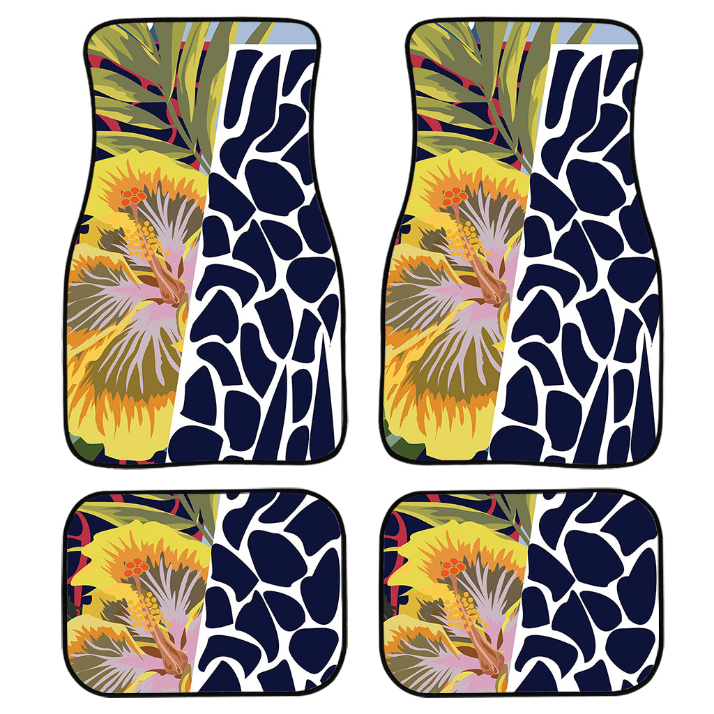 Exotic Patchwork Pattern Print Front and Back Car Floor Mats