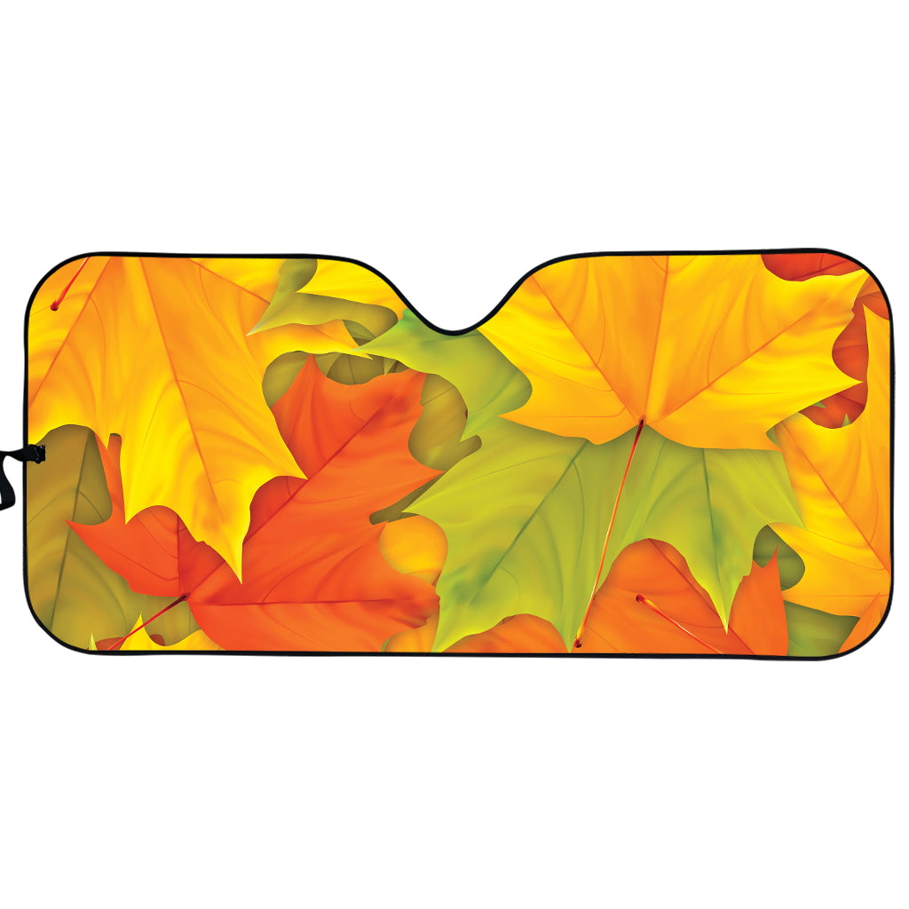 Fall Autumn Maple Leaves Print Car Sun Shade