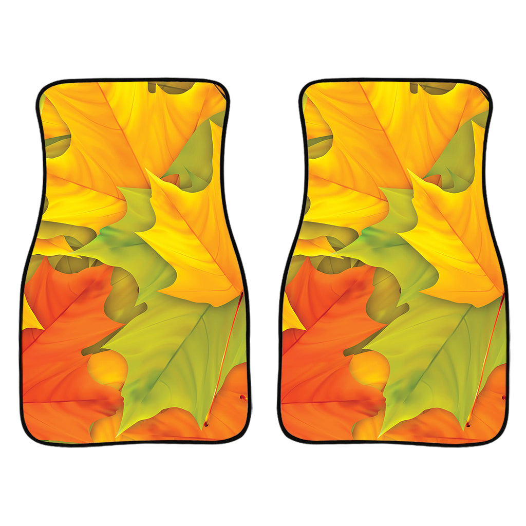 Fall Autumn Maple Leaves Print Front Car Floor Mats