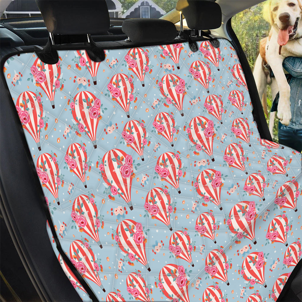 Floral Air Balloon Pattern Print Pet Car Back Seat Cover