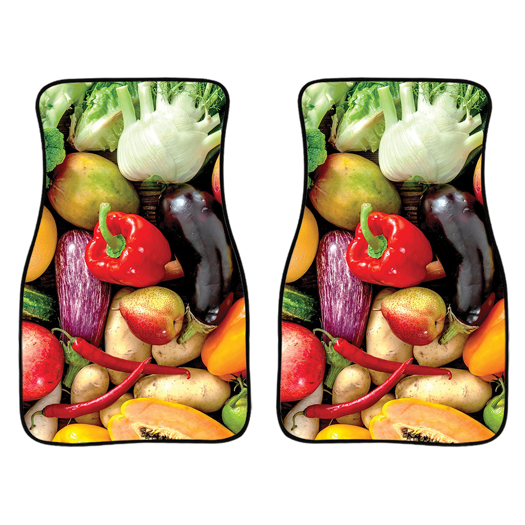 Fresh Fruits And Vegetables Print Front Car Floor Mats