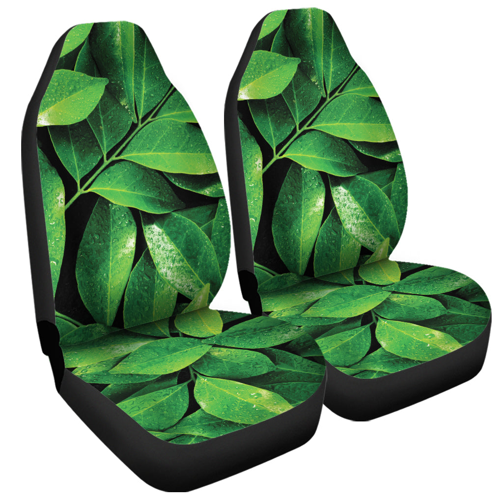 Fresh Green Leaf Print Universal Fit Car Seat Covers