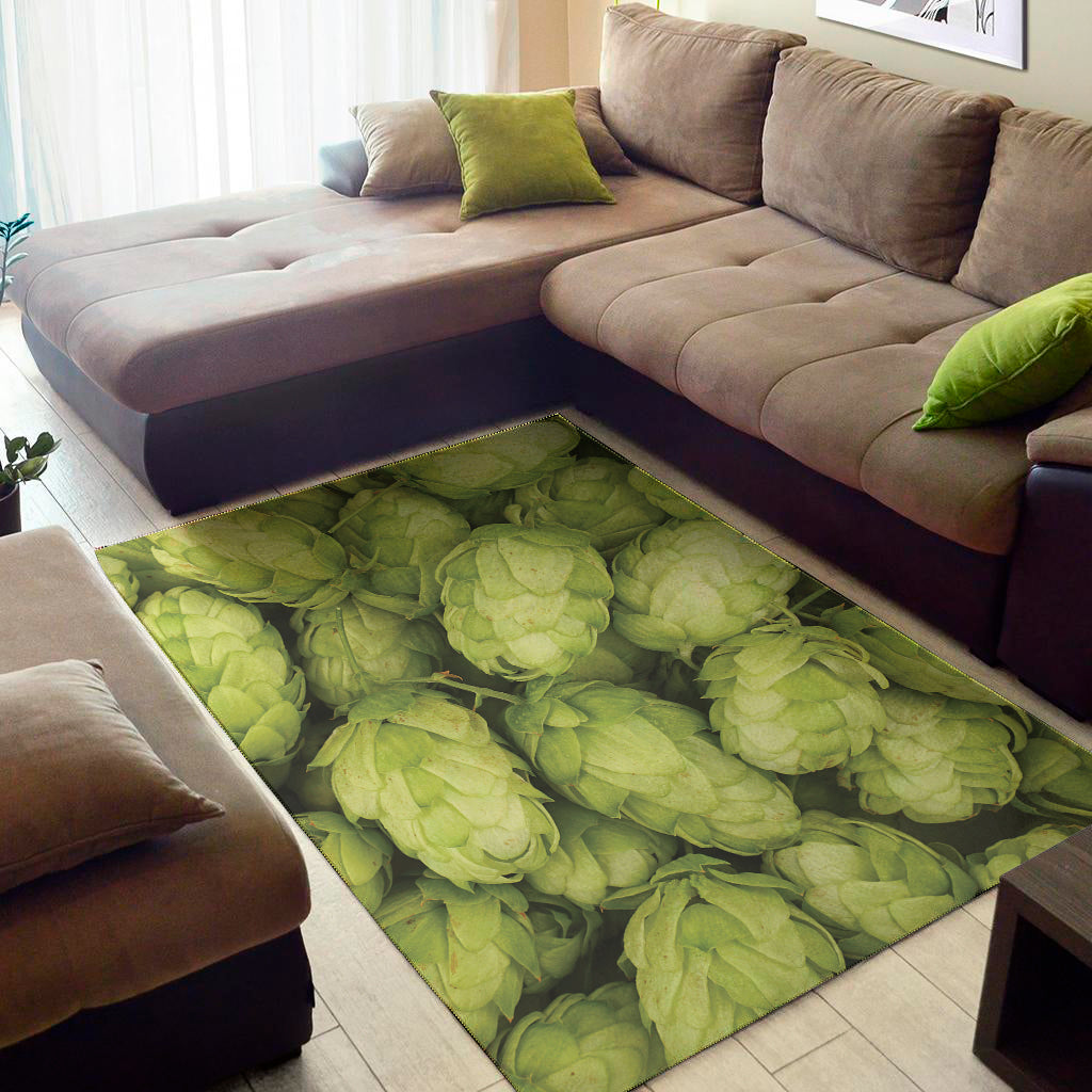 Fresh Hop Cone Print Area Rug