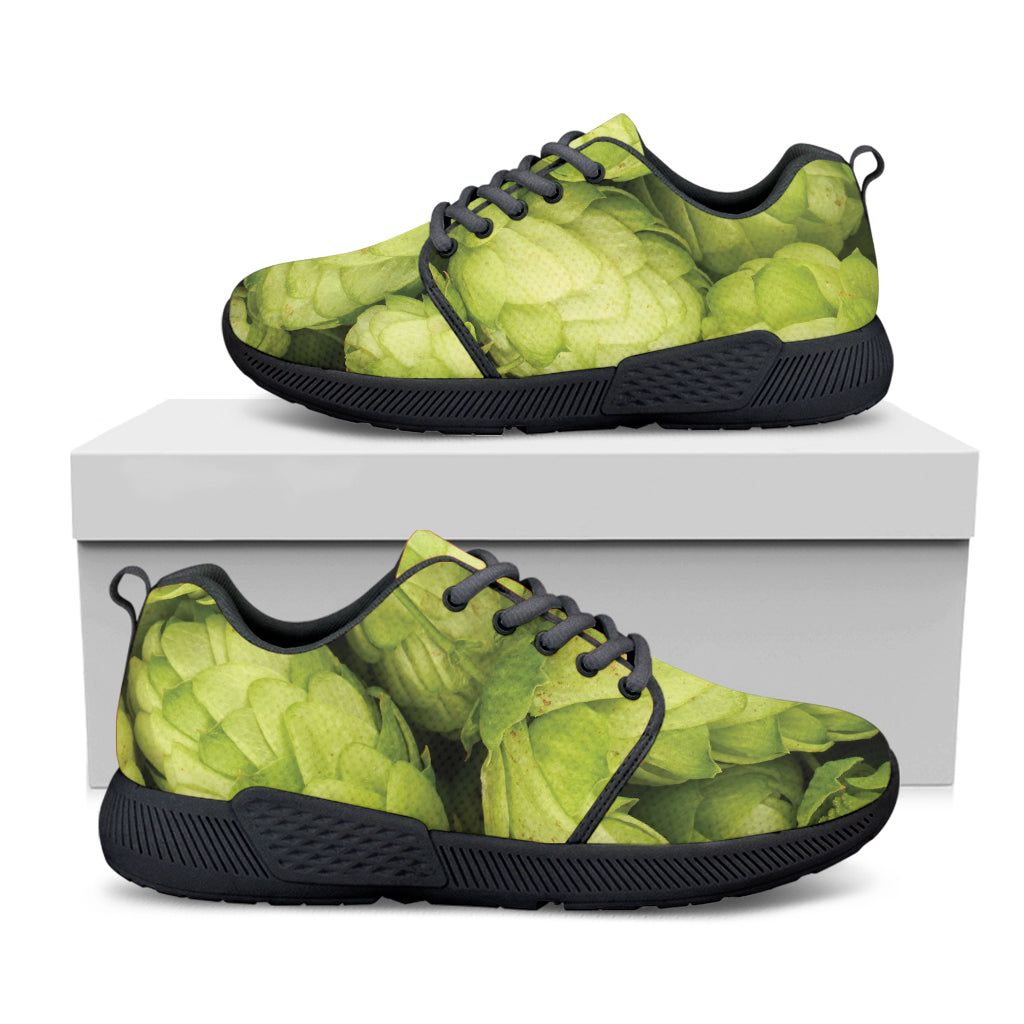 Fresh Hop Cone Print Black Athletic Shoes