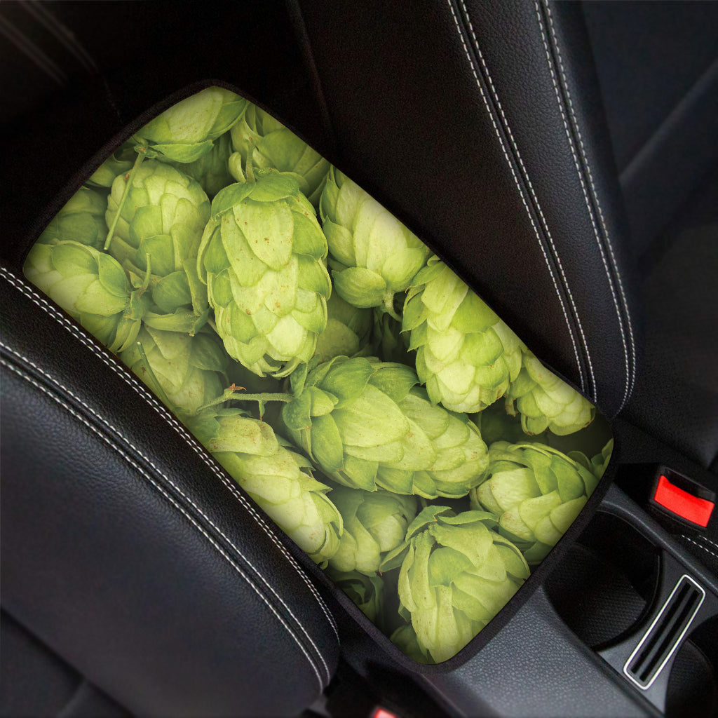 Fresh Hop Cone Print Car Center Console Cover