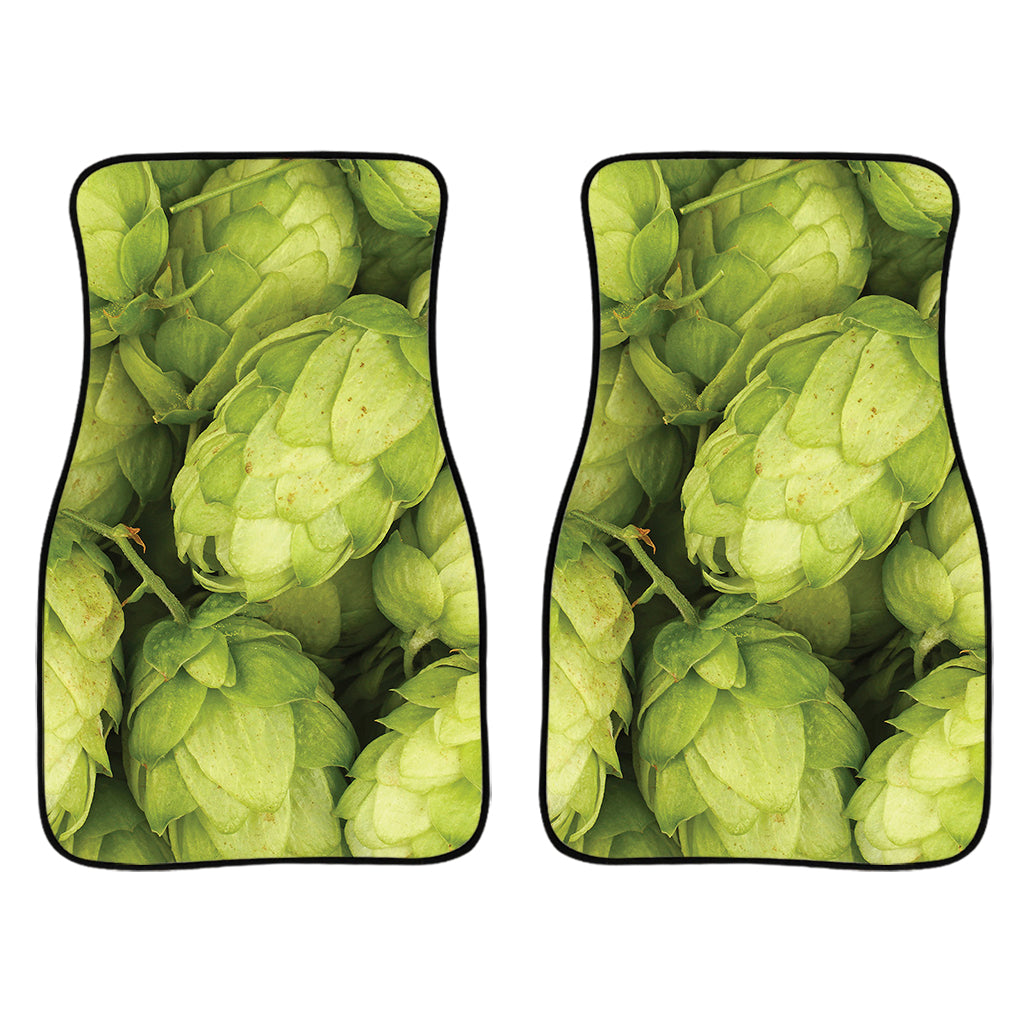 Fresh Hop Cone Print Front Car Floor Mats