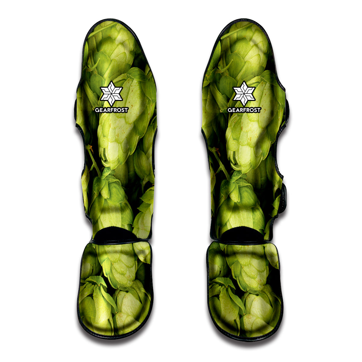 Fresh Hop Cone Print Muay Thai Shin Guards