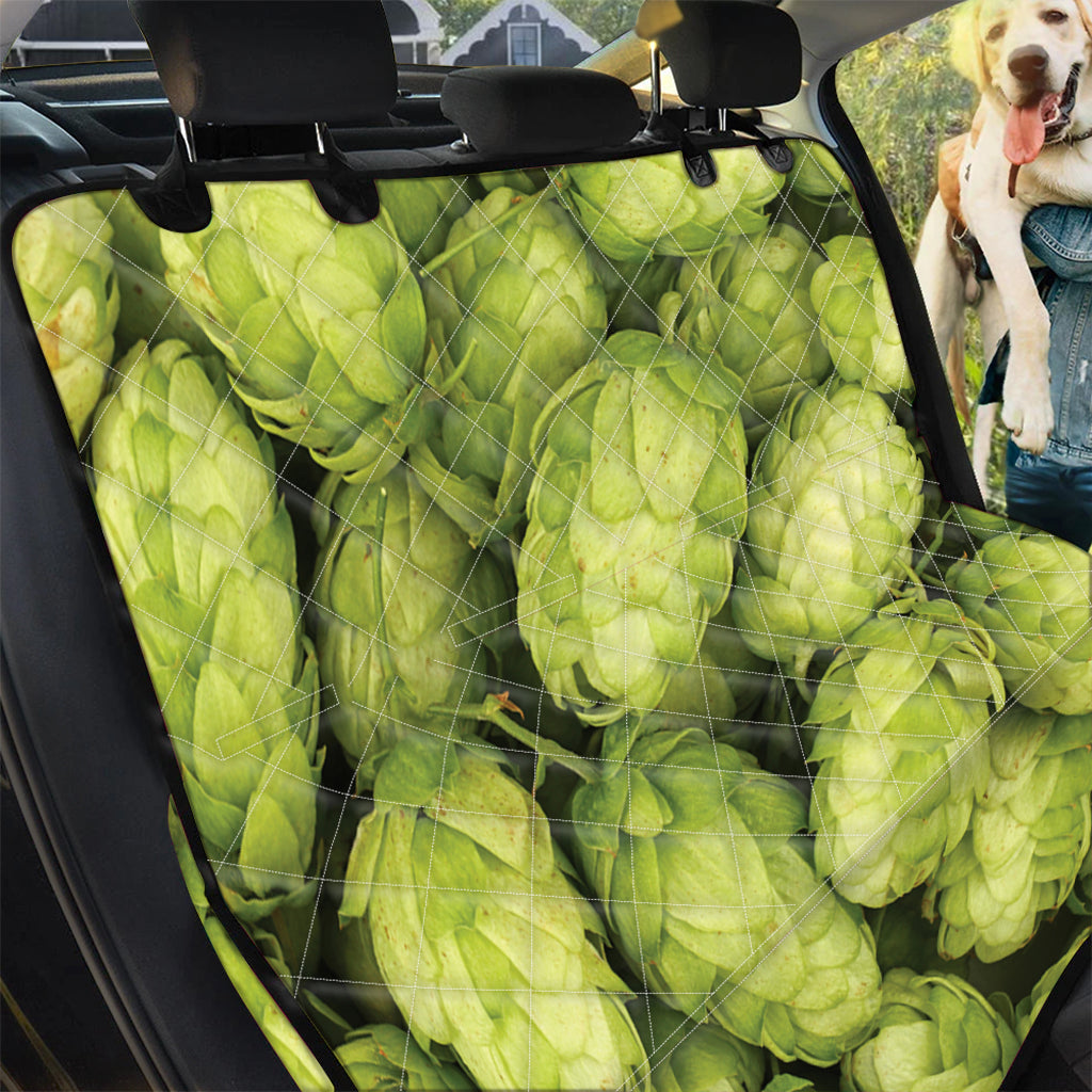 Fresh Hop Cone Print Pet Car Back Seat Cover