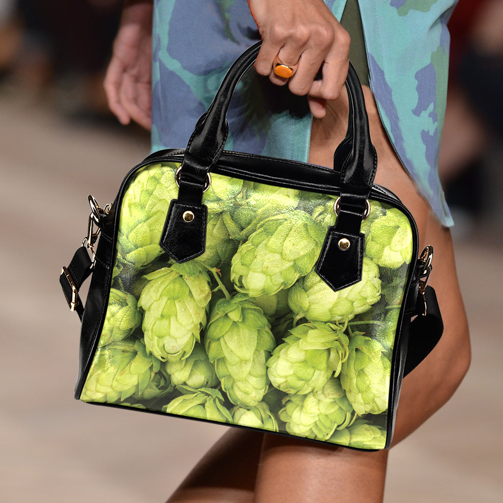 Fresh Hop Cone Print Shoulder Handbag