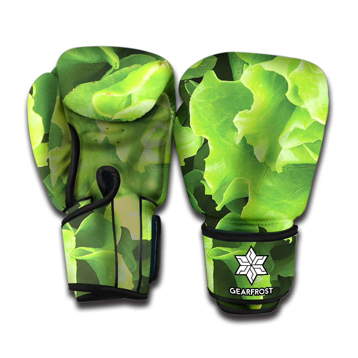 Fresh Lettuce Leaves Print Boxing Gloves