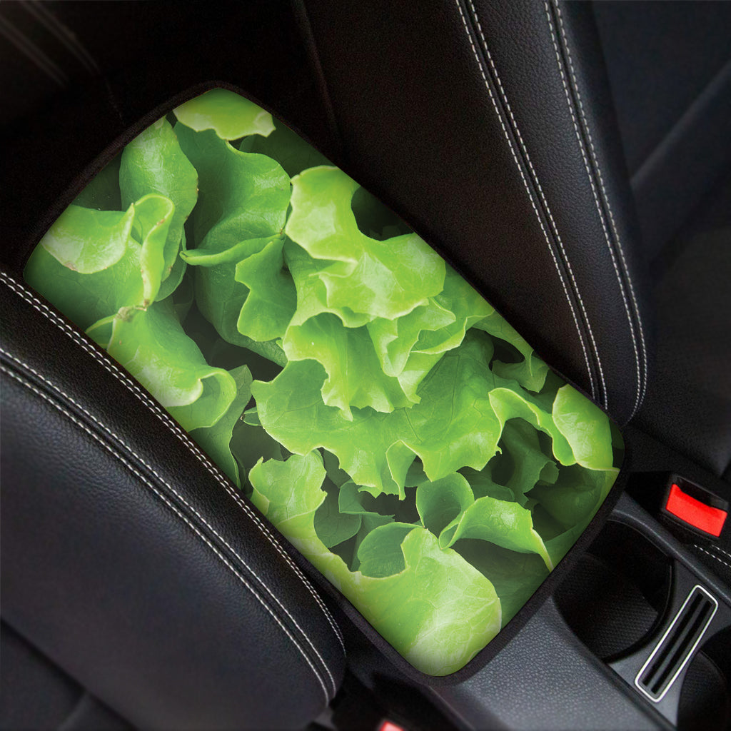 Fresh Lettuce Leaves Print Car Center Console Cover