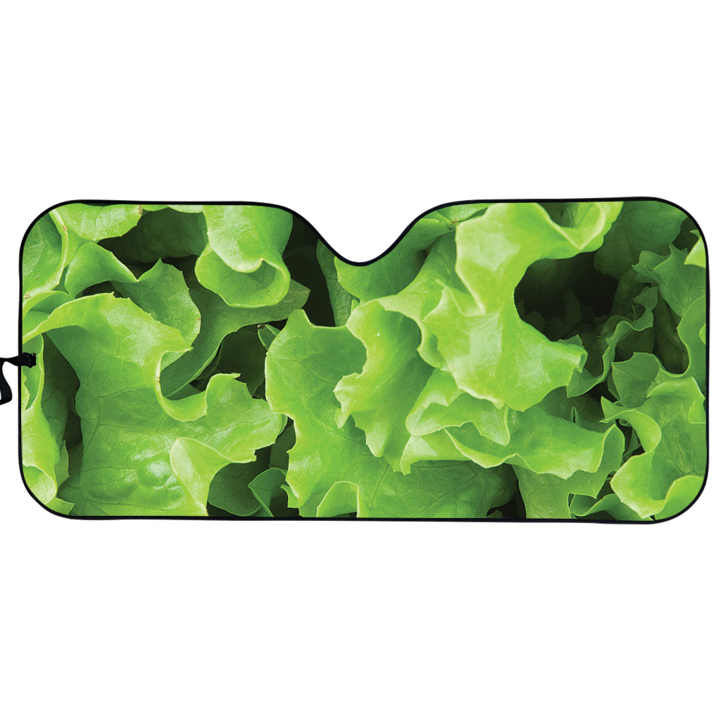 Fresh Lettuce Leaves Print Car Sun Shade