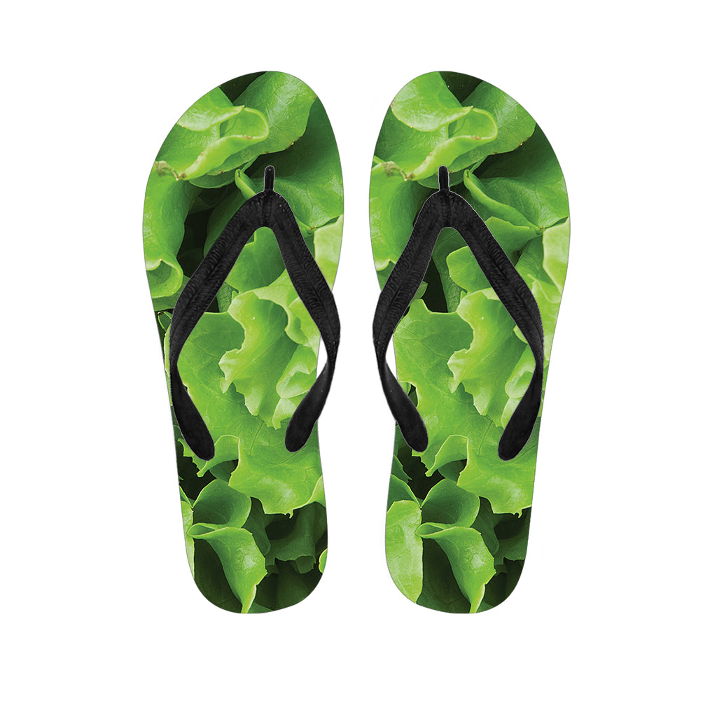 Fresh Lettuce Leaves Print Flip Flops