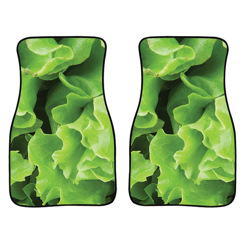 Fresh Lettuce Leaves Print Front Car Floor Mats