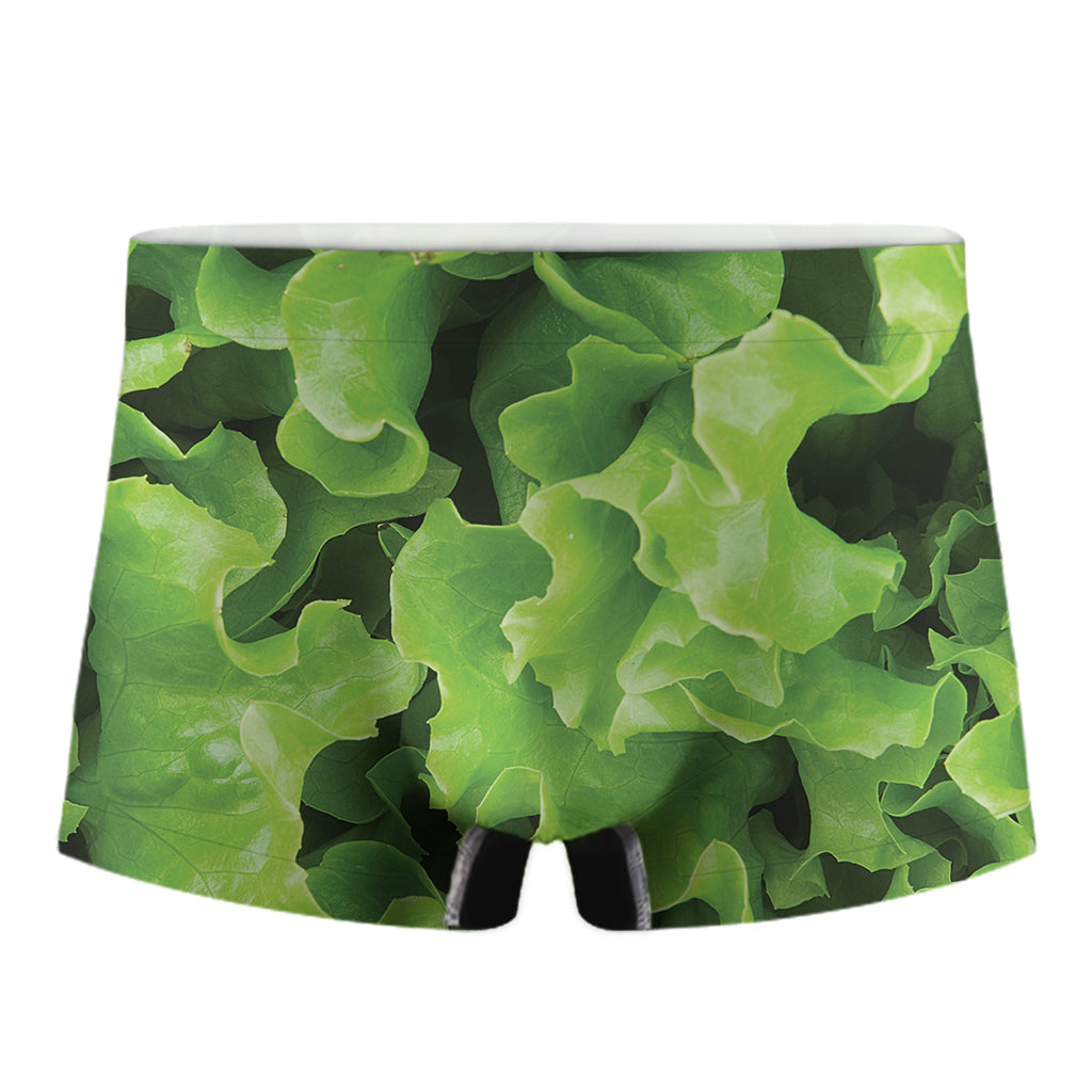 Fresh Lettuce Leaves Print Men's Boxer Briefs