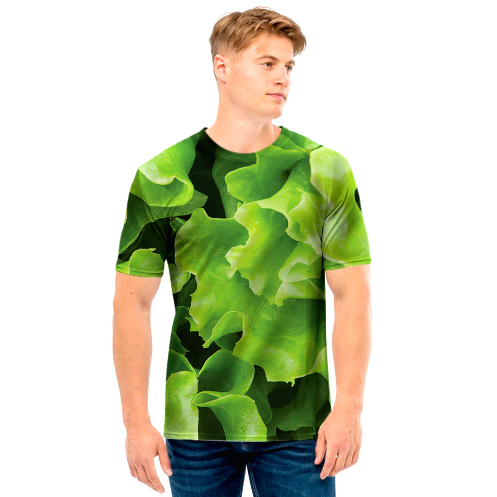 Fresh Lettuce Leaves Print Men's T-Shirt