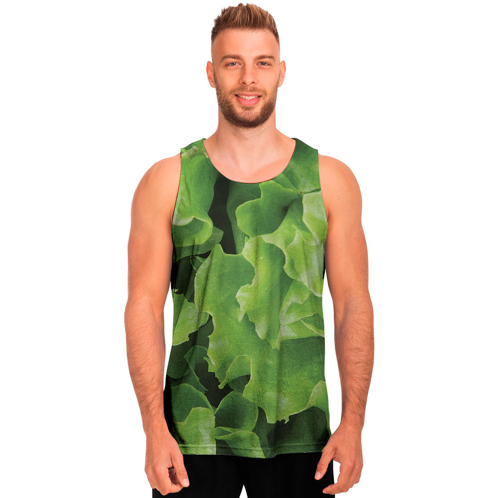 Fresh Lettuce Leaves Print Men's Tank Top