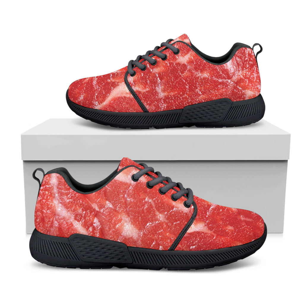 Fresh Meat Print Black Athletic Shoes