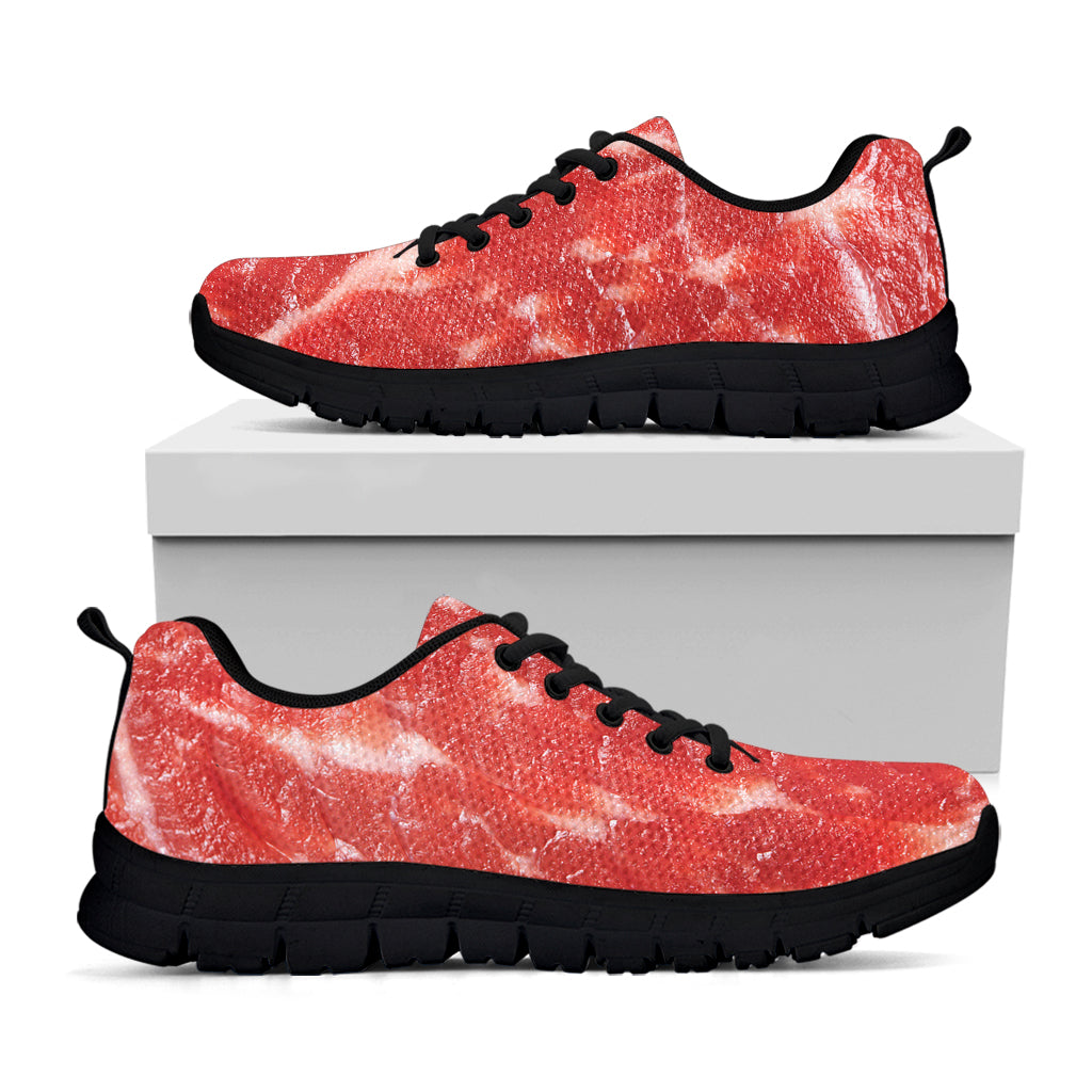 Fresh Meat Print Black Sneakers