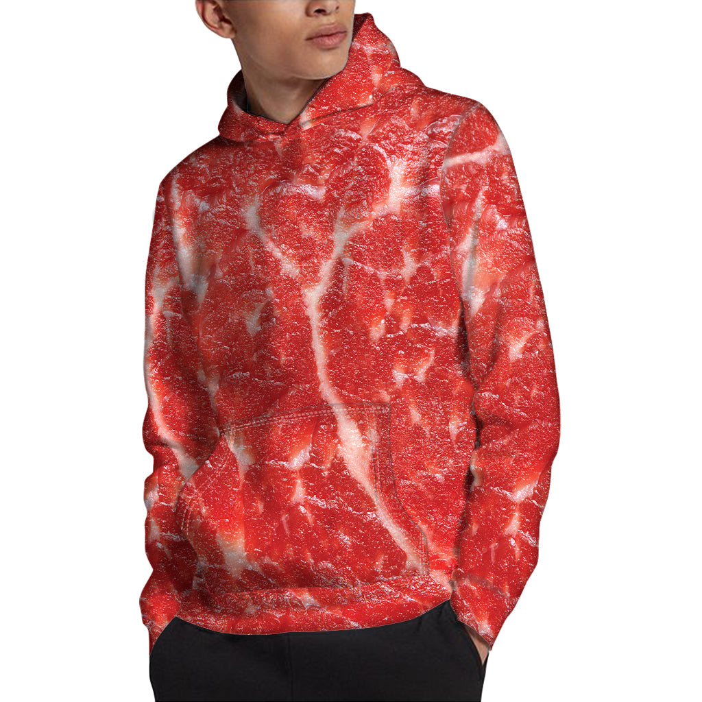 Fresh Meat Print Pullover Hoodie