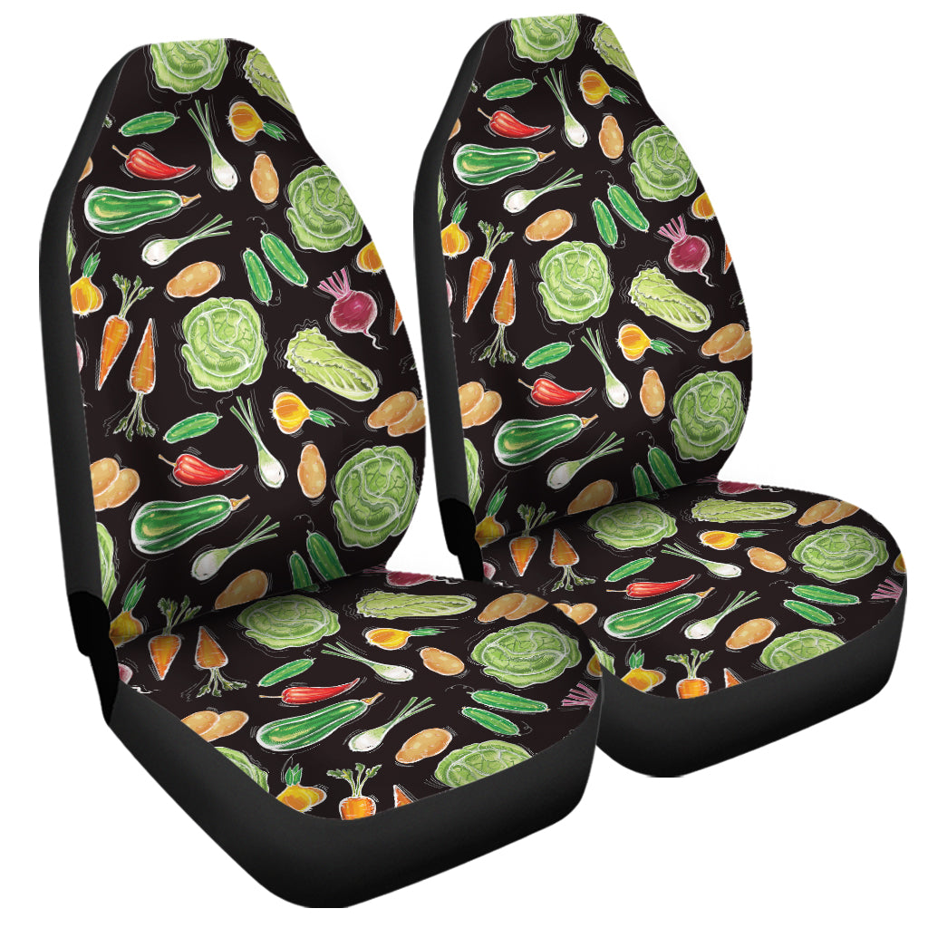Fresh Vegetable Pattern Print Universal Fit Car Seat Covers