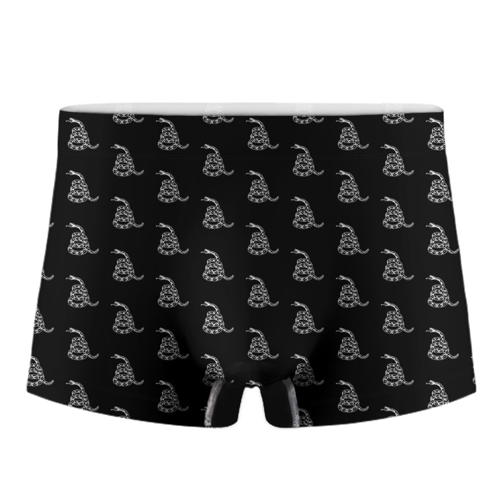 Gadsden Flag Pattern Print Men's Boxer Briefs