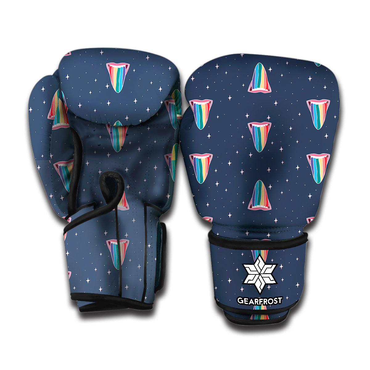 Gay Pride Tongue Pattern Print Boxing Gloves