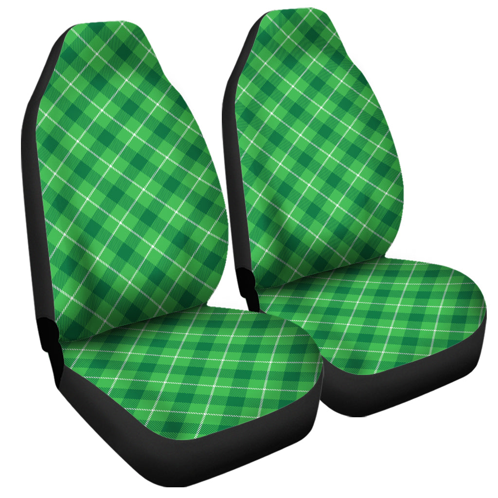 Green And White Plaid Pattern Print Universal Fit Car Seat Covers