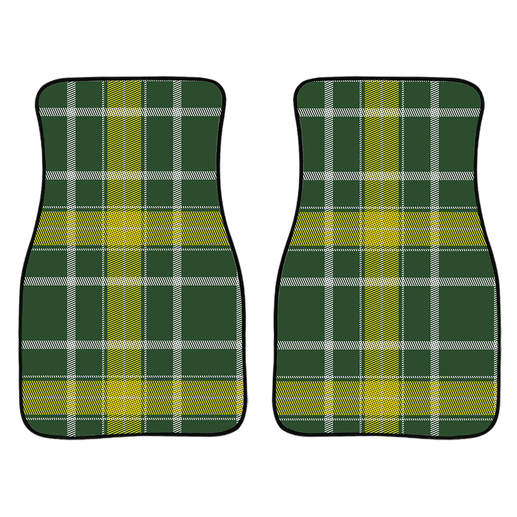 Green And Yellow Stewart Tartan Print Front Car Floor Mats