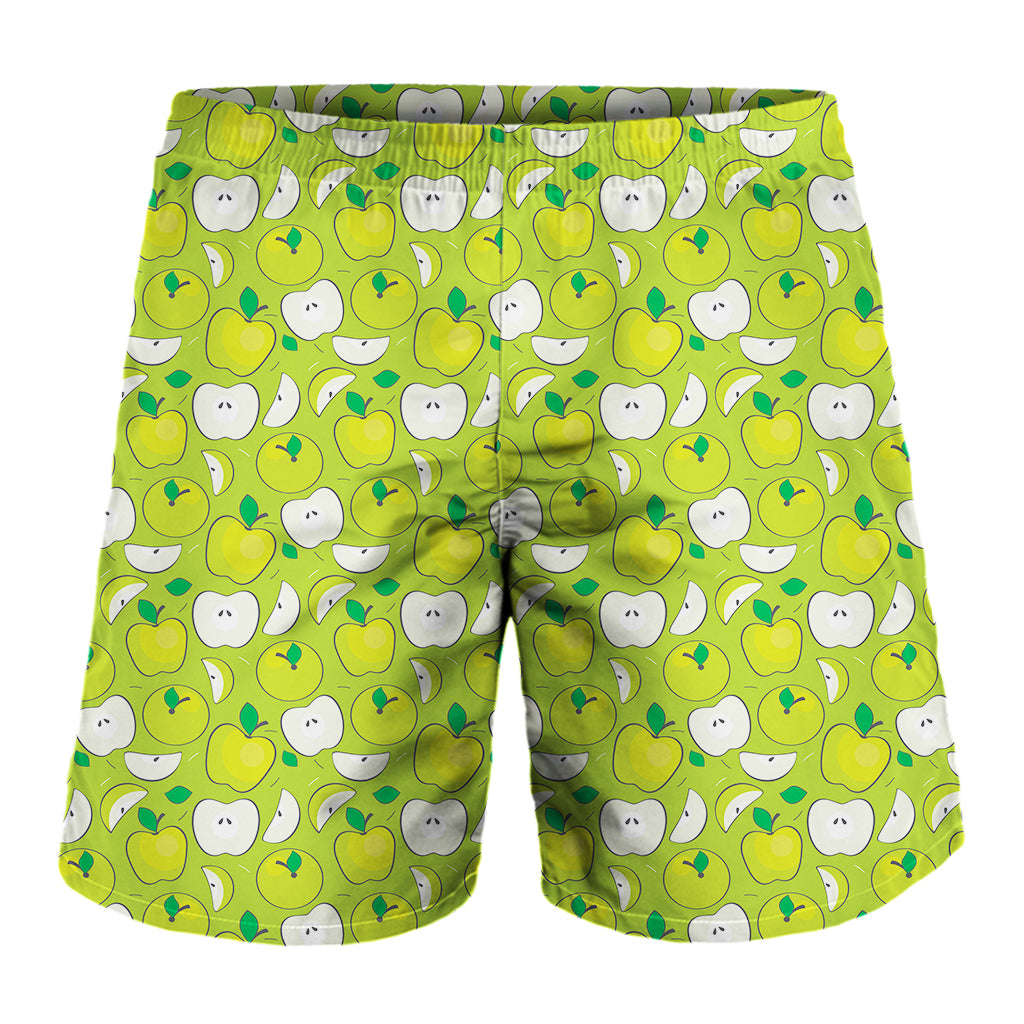 Green Apple Fruit Pattern Print Men's Shorts