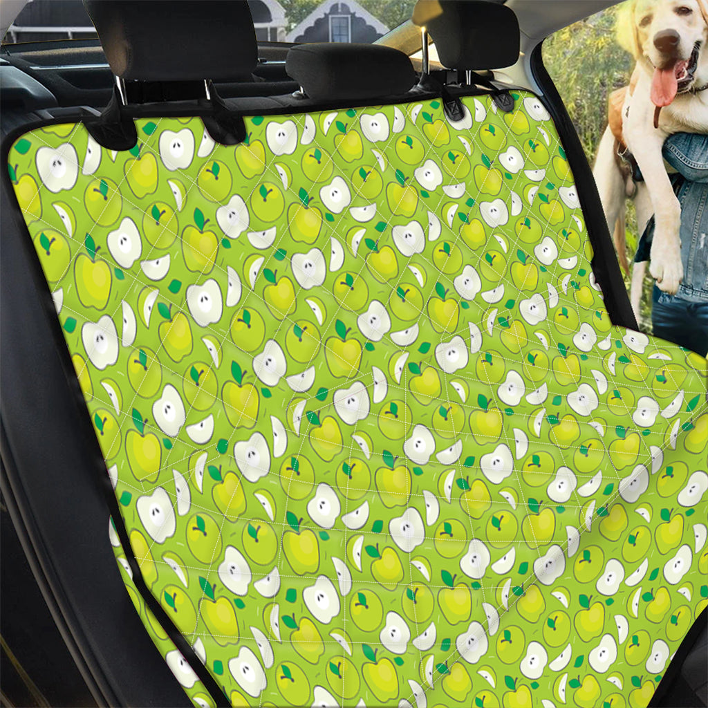 Green Apple Fruit Pattern Print Pet Car Back Seat Cover