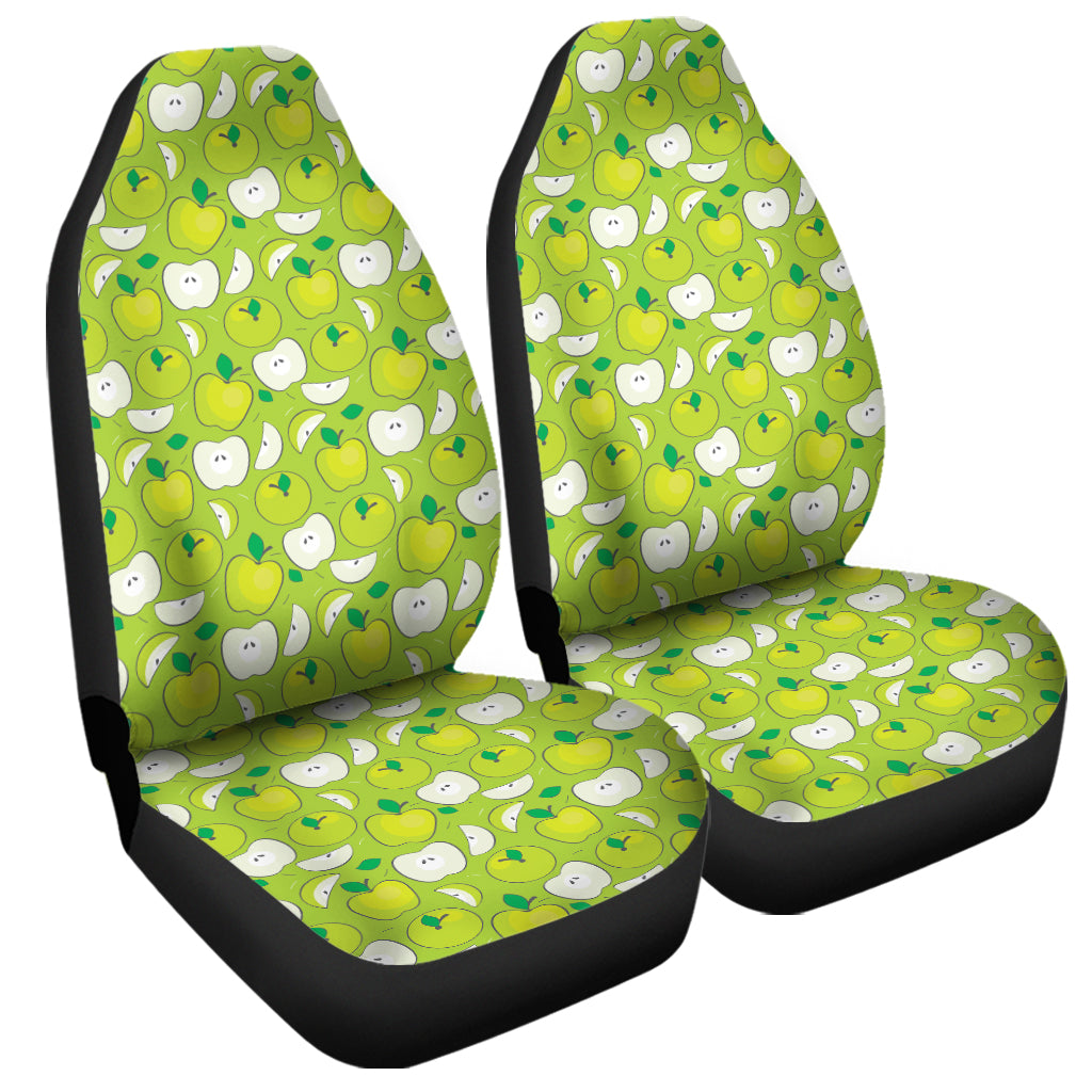 Green Apple Fruit Pattern Print Universal Fit Car Seat Covers